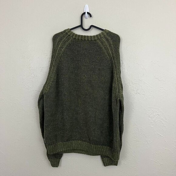 green chunky knit sweater earth tone essential basic skate grunge - Picture 6 of 8